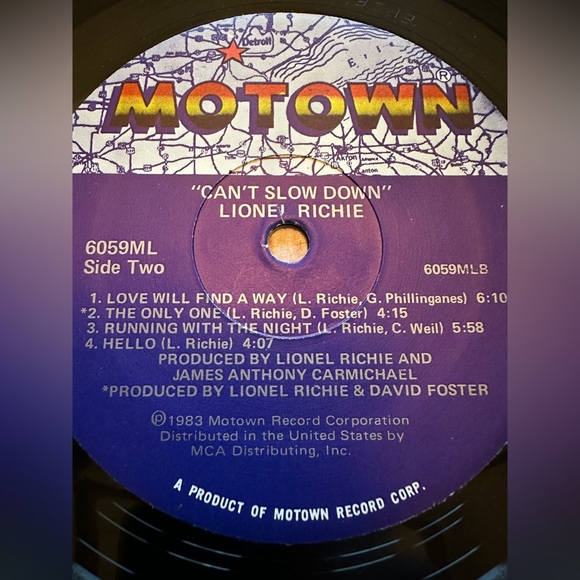 Lionel Richie Can’t Slow Down Vinyl Record Vintage 1983 EUC - Picture 6 of 6